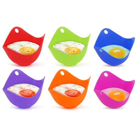 1947Kitchen Silicone Egg Poaching Cups Set, 6PK TI-6SEP-MIX